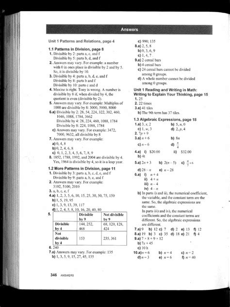 Math Makes Sense 6 Answer Key Unit 7 PDF