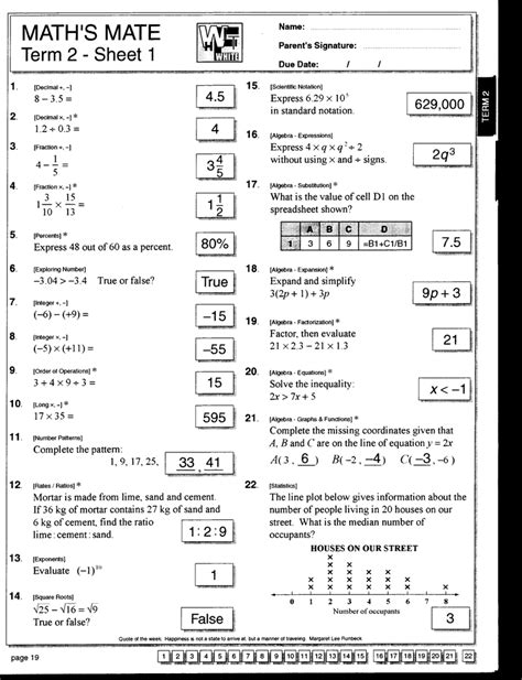 Math Mates Answer Sheets Epub