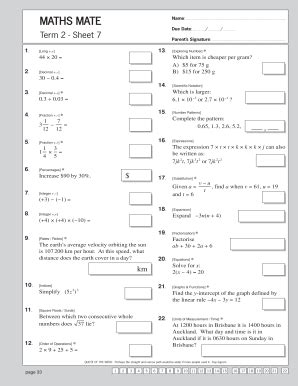 Math Mates Answers For Teachers PDF