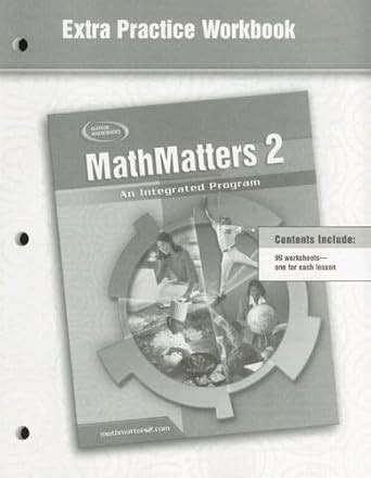 Math Matters 2 Extra Practice Workbook Answers Doc