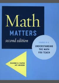 Math Matters Understanding the Math You Teach Grades K-8 2nd Edition Reader