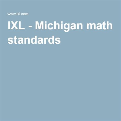 Math Michigan Standards: A Comprehensive Guide