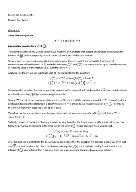Math Past Test Paper Unsw 1131 Solutions Reader