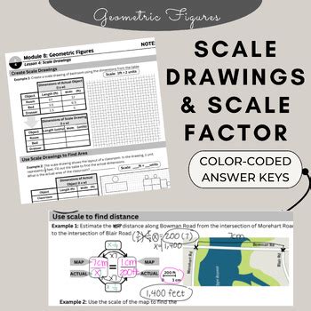 Math Scale Drawings With Answer Sheet Reader