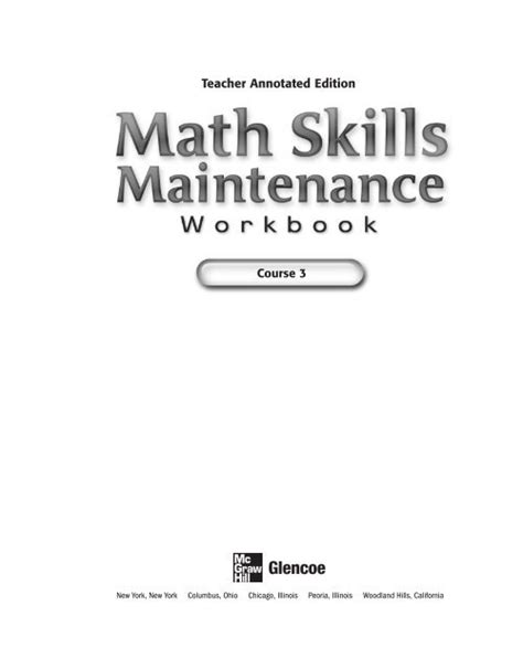 Math Skills Maintenance Course 1 Answers Key Doc