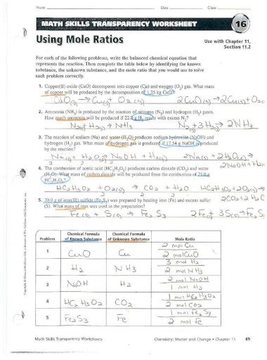 Math Skills Transparency Worksheet Answers Chapter 7 Kindle Editon