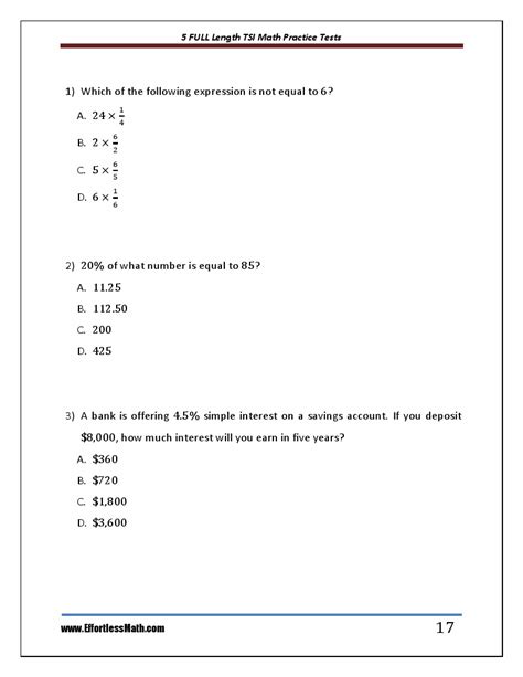 Math TSI Practice Questions: Ace the Test with Confidence