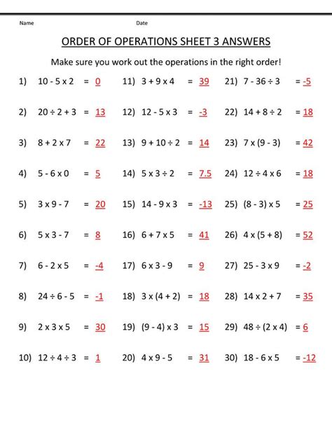 Math Worksheets For Grade 6 With Answers Epub