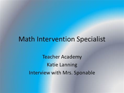 Math intervention specialist interview questions Ebook Epub