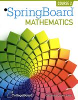 Math springboard course 2 answers PDF