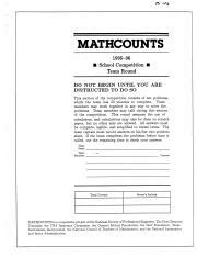 Mathcounts 1995 Answers Reader