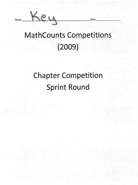 Mathcounts 2009 Chapter Sprint Round Solutions Kindle Editon