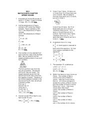 Mathcounts 2011 Chapter Sprint Round Solutions Epub