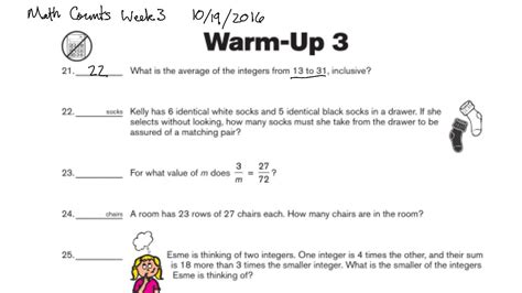 Mathcounts Workout 5 Answers PDF