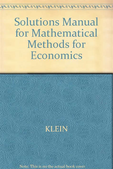 Mathematical Economics Klein Solutions Doc