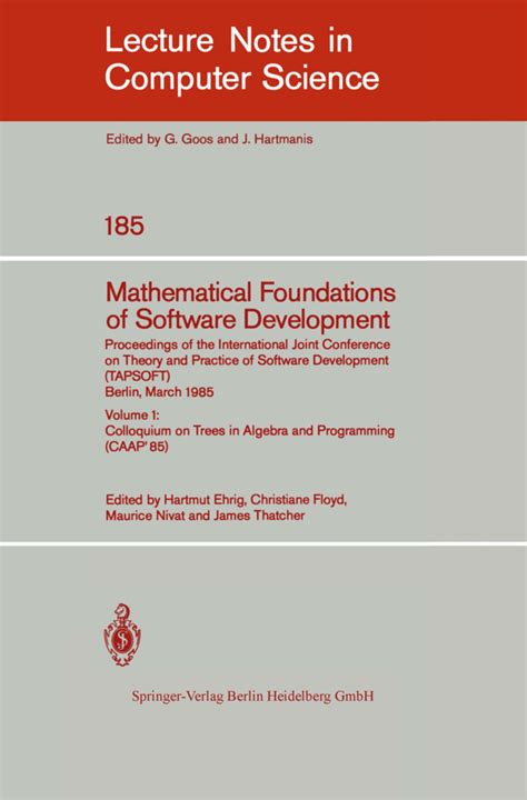 Mathematical Foundations of Software Development. Proceedings of the International Joint Conference PDF