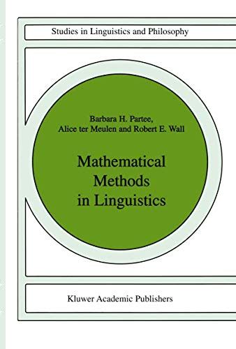Mathematical Methods in Linguistics 1st Edition Doc