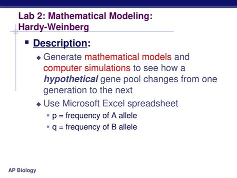 Mathematical Modeling Hardy Weinberg Lab Answers Epub