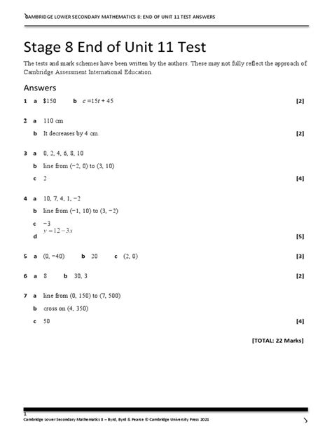 Mathematical Models Unit 11 Test Answers PDF