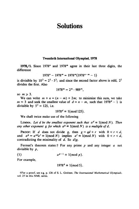 Mathematical Olympiad Problems And Solutions Kindle Editon