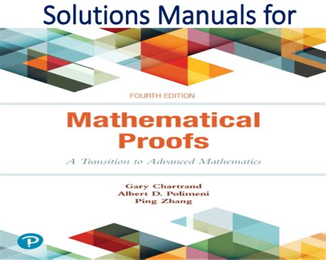 Mathematical Proofs Chartrand Solutions Manual Reader
