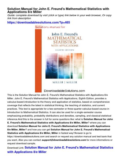 Mathematical Statistics Freund Solution Manual Doc