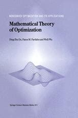 Mathematical Theory of Optimization 1st Edition PDF