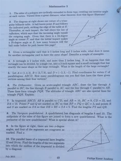 Mathematics 2 answers  Phillips Exeter Academy Ebook Reader