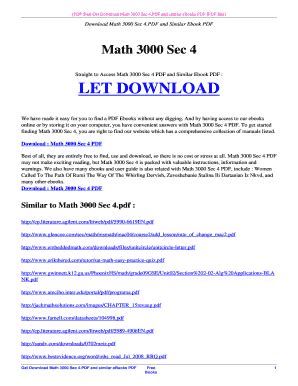 Mathematics 3000 Secondary 4 Answers Reader