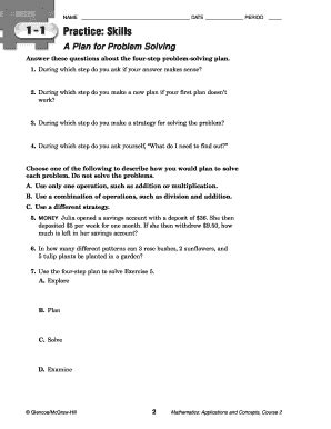 Mathematics Applications And Concepts Course 2 Answer Key Doc