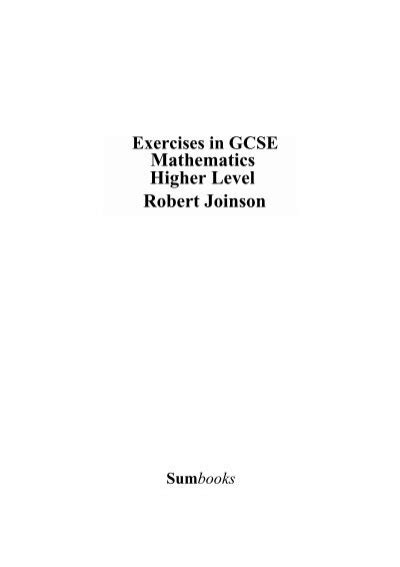 Mathematics Higher Level Robert Joinson Answers Epub