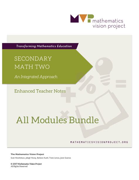 Mathematics Vision Project Module 6 Answer Key Ebook PDF