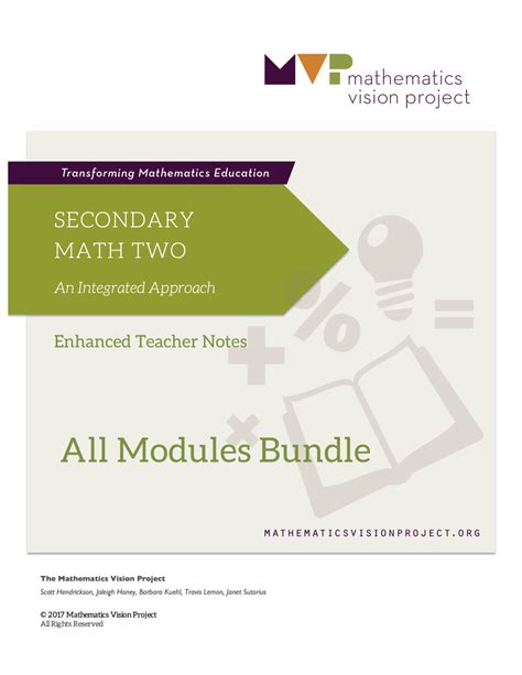 Mathematics Vision Project Module 9 Answers Kindle Editon