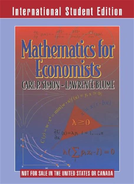 Mathematics for Economists International Student Edition Doc