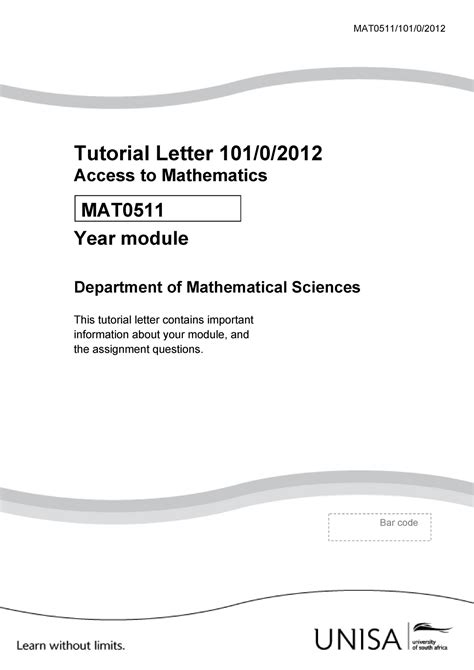 Mathematics mat0511 module Ebook Reader