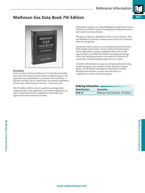 Matheson Gas Data Book 7th Edition PUBL 52 pdf PDF