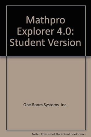 Mathpro Explorer 4.0 Student Version Kindle Editon