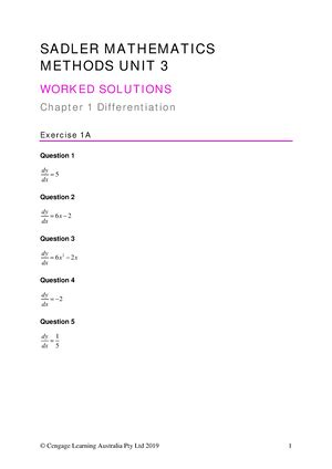 Maths 3cd Sadler Solutions Worked Epub