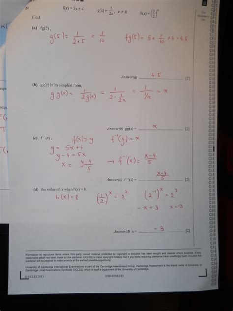Maths Igcse May 2013 Answers Doc