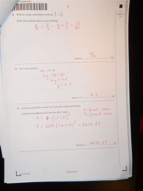 Maths Igcse May 2013 Answers Doc