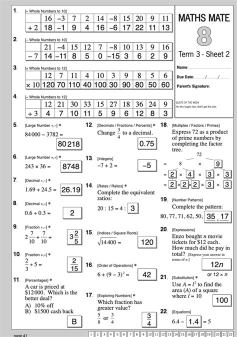Maths Mate 8 Answers For Teachers PDF
