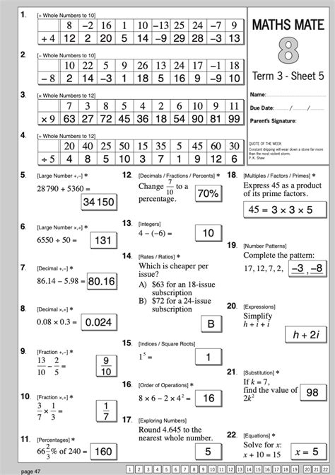 Maths Mate Year 5 Answers Doc