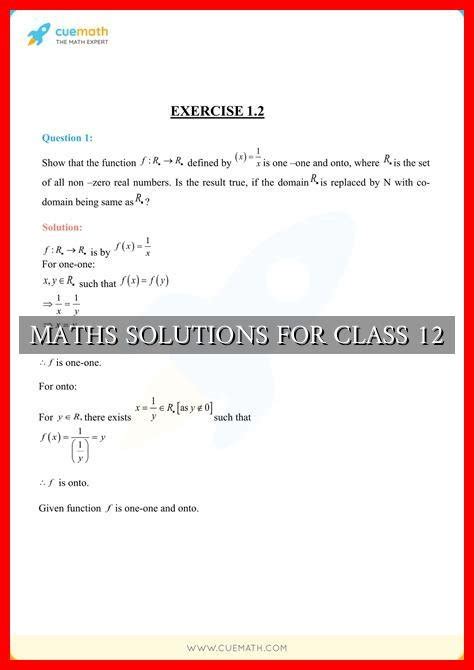 Maths Solutions For Class 12 Kindle Editon