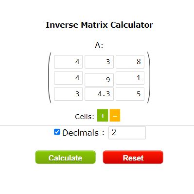 Matrix Inverse Online Calculator: Effortless Inverse Matrix Calculations at Your Fingertips