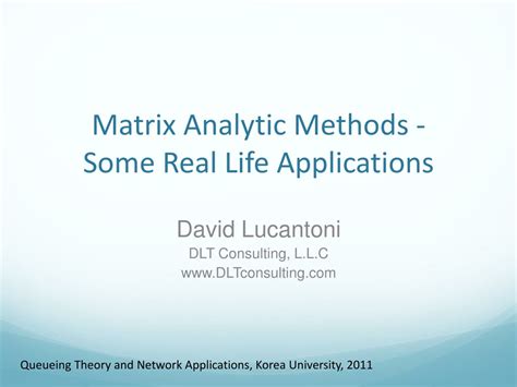 Matrix-Analytic Methods PDF