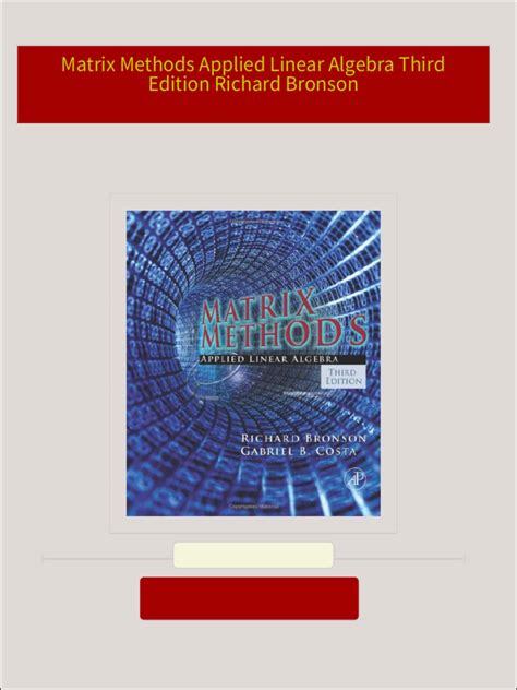 Matrix.Methods.Applied.Linear.Algebra.Third.Edition Epub