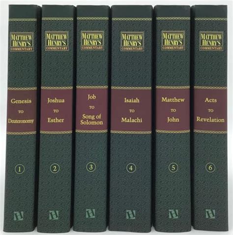 Matthew Henry s Commentary on the Whole Bible New Modern Edition 6 volume Set Reader