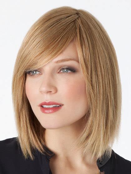 Mature Blonde Lace Front Shoulder Length Remy Human Lace Wigs