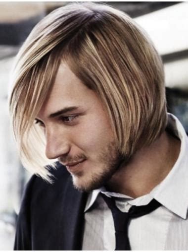 Mature Blonde Straight Short Men Wigs