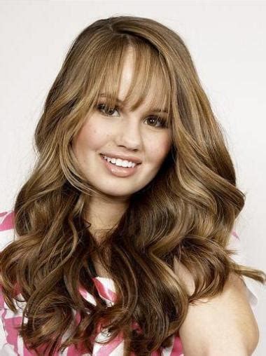 Mature Brown Wavy Long Human Hair Lace Front Wigs